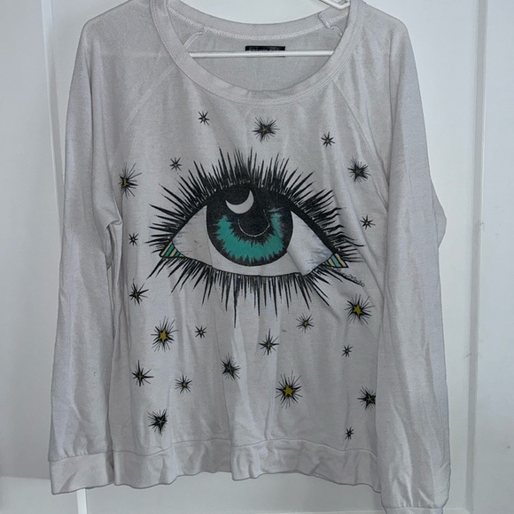 Lauren Moshi Sweaters - Lauren Moshi Cosmic Eye Boyfriend Sweater